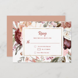 Marsala Pêssego Terracota Floral Rosa RSVP