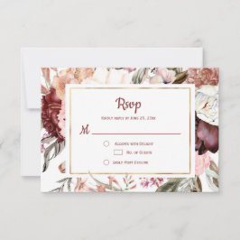 Marsala Pêssego Terracota Floral Rosa RSVP