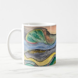 Marsh Watercolor na caneca de café