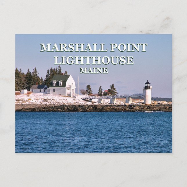 Marshall Point Light, cartão postal Maine (Frente)