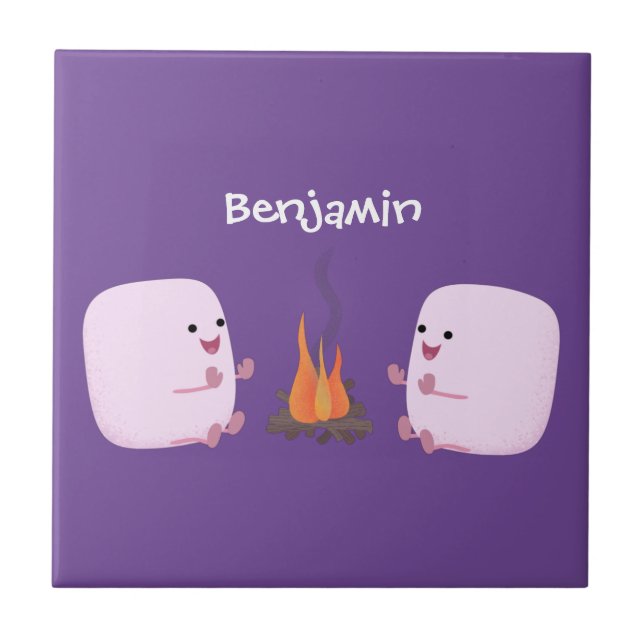 Marshmallows cor-de-rosa lindos por desenhos anima (Frente)