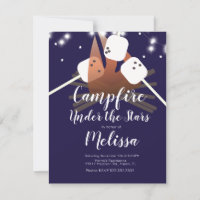 Marshmallows de fogueira estrelas acampamento fest