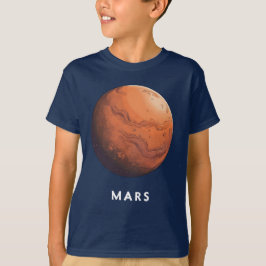 Marte / Mars - Camisa T de Tee Planeta Clássica