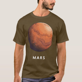 Marte / Mars - Camisa T de Tee Planeta Clássica