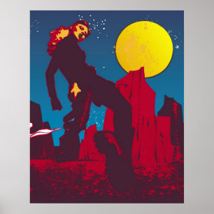 Marte o poster vermelho do planeta