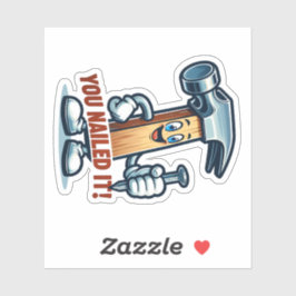 Martelo de desenho: "Você Enganou!" Adesivo