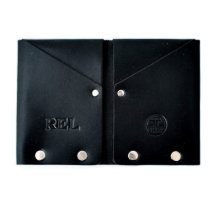 Martelo Original Rivetou Carteira de Couro Negro M