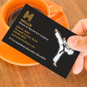 Martial Arts Karate Cartão de visita