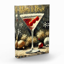 Martini de Natal Triplo Cranberry Retro dos Anos 5