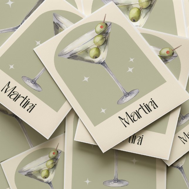 Martini Impressão | Poster de coquetel de bar  (Criador carregado)