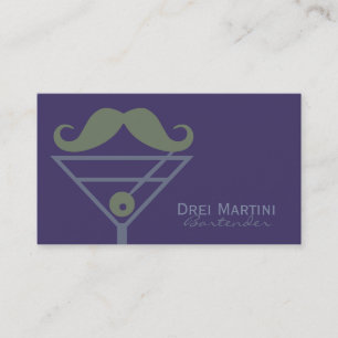 "Martini Mustache" cartões de visitas personalizad