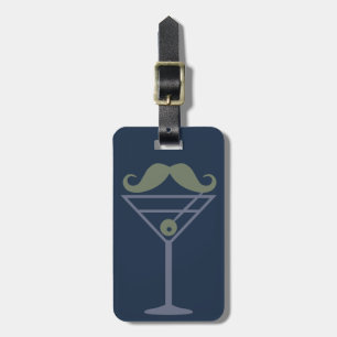 Martini Mustache etiqueta de bagagem personalizada
