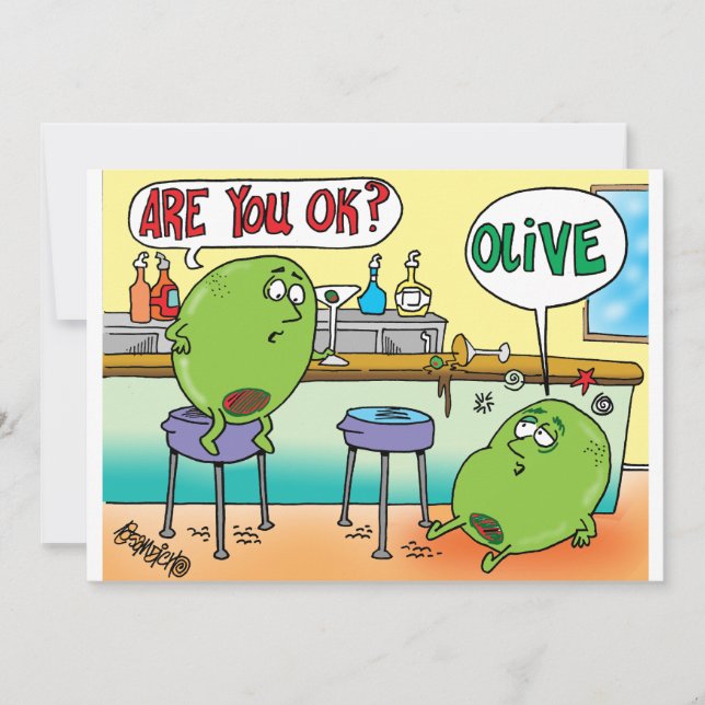 MARTINI OLIVES EM Convites de festas BARES (Frente)