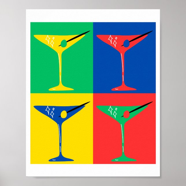 Martini Pop Art Vibes Poster (Frente)
