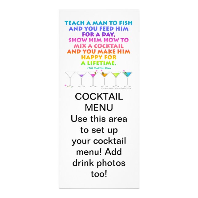 MARTINI ZEN - Feliz por um Cartão de Rack vitalíci (Frente)