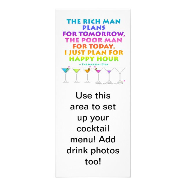MARTINI ZEN - Plano para Happy Hour  Cartão de Exp (Frente)