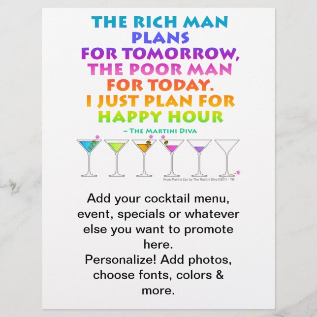 MARTINI ZEN - Plano para Panfleto da Happy Hour (Frente)