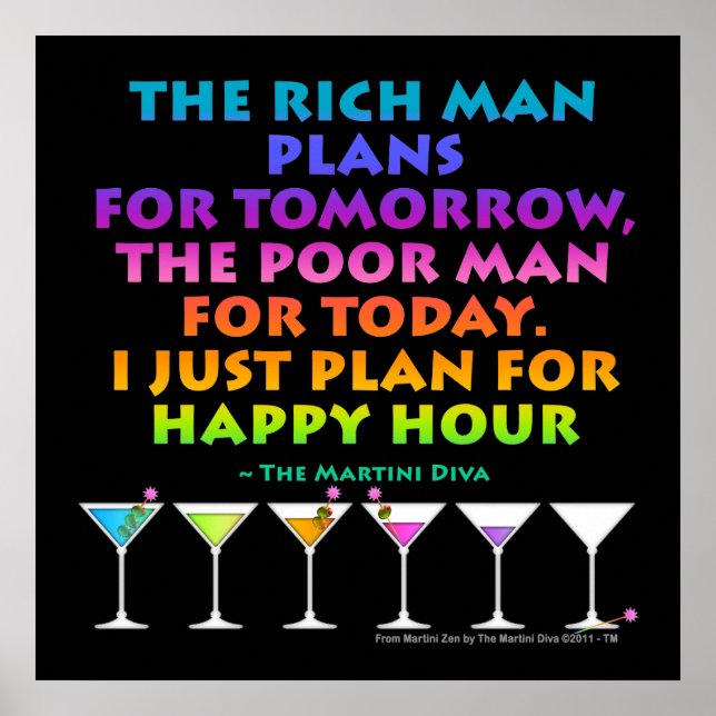MARTINI ZEN - Plano para Poster de Feliz Hora (Frente)