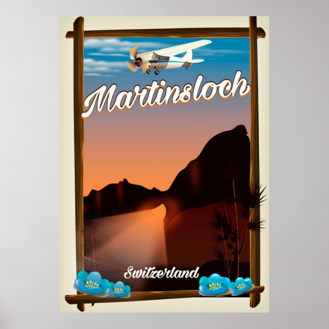 Martinsloch Suiça poster de viagens (Frente)