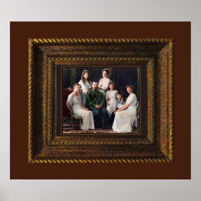 Mártires Reais Russos Romanov Poster Impressão (Frente)