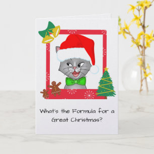 Marvin o Gato Matemático Cartão de Boas Festas de