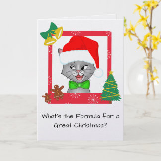 Marvin o Gato Matemático Cartão de Boas Festas de