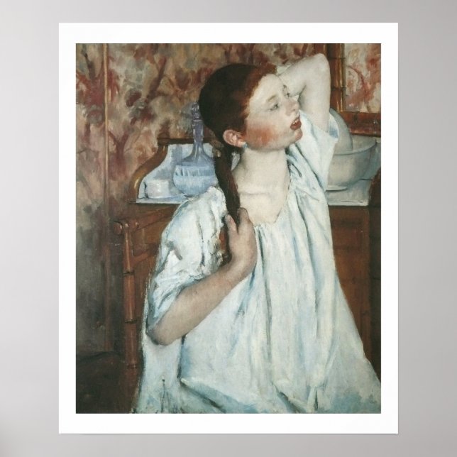 Mary Cassatt - Garota Arranjando A Poster De Cabel (Frente)