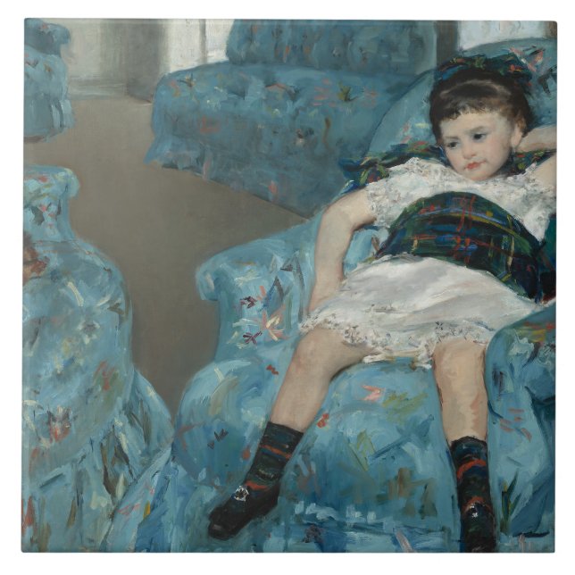Mary Cassatt - Menina em uma Cadeira Azul (Frente)