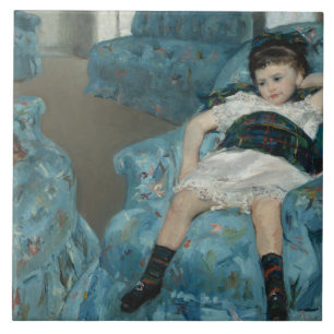 Mary Cassatt - menina em uma poltrona azul