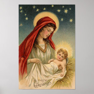 Mary e Baby Jesus Poster