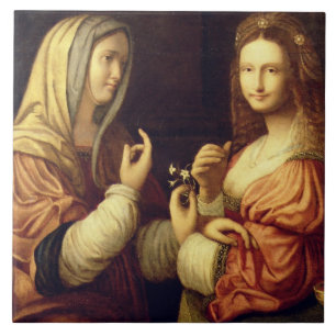 Mary e Martha (óleo no painel)