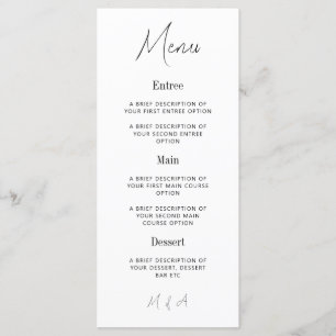 Mary - Menu de Casamento Elegante Minimalista