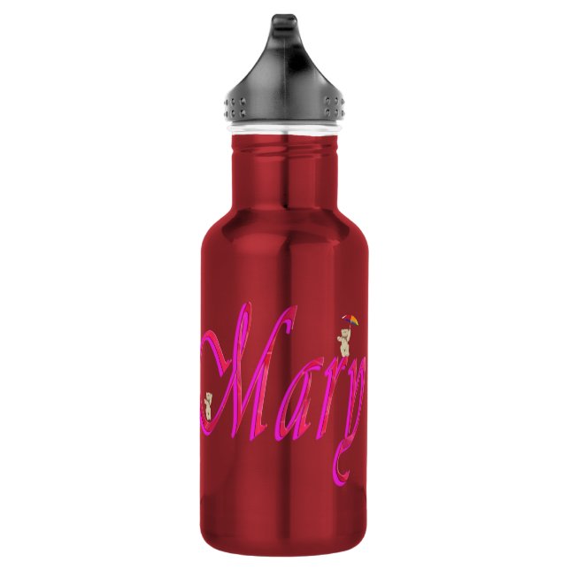 Mary, Nome, Logotipo, Garrafa de Água Reutilizável (Direita)
