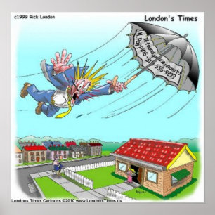 Mary Poppins Umbrella Engraçado Poster de Arte Col