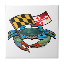 Maryland Blue Crab com Bandeira Crest