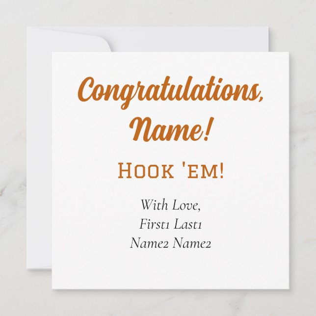 Mas Longhorns Gancham! Etiqueta de Cartão Presente (Frente)