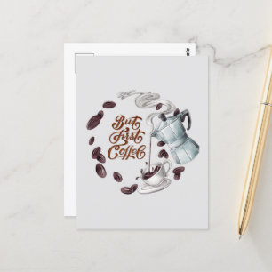 Mas o primeiro cartão postal do café