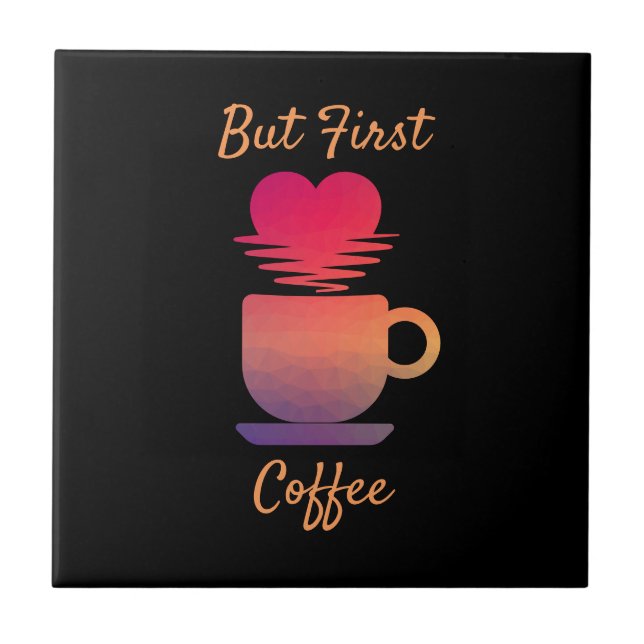 Mas Primeiro Café | Almofadas De Café De Manhã (Frente)