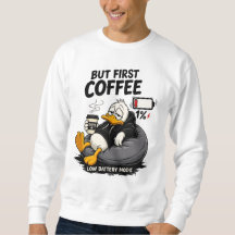 Mas Primeiro Café Camiseta Divertida de Café Prese