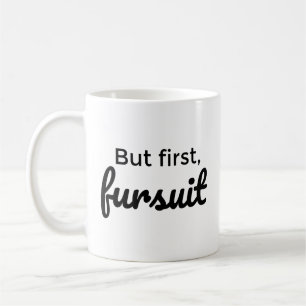 Mas primeiro, caneca de café de terno