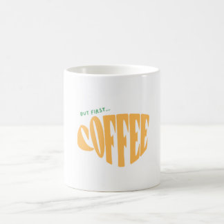 Mas Primeiro… Caneca de Tipografia Retro Café | Mi