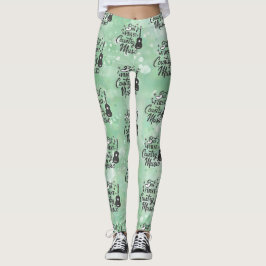 Mas Primeiro Leggings Verde Claro da Música Countr