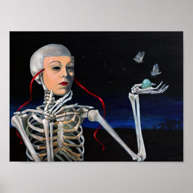 "Máscara da vida" por Christiane Cegavske Poster (Frente)