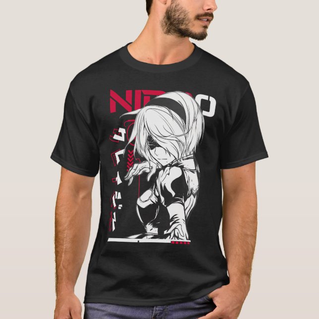 Máscara de camiseta Nier Automata 2B (Frente)
