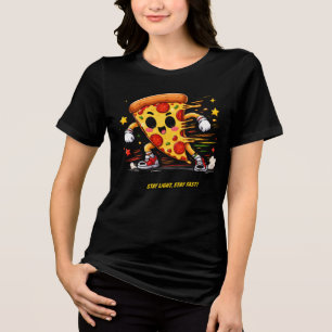 Máscara de desenho animado engraçada de pizza de p