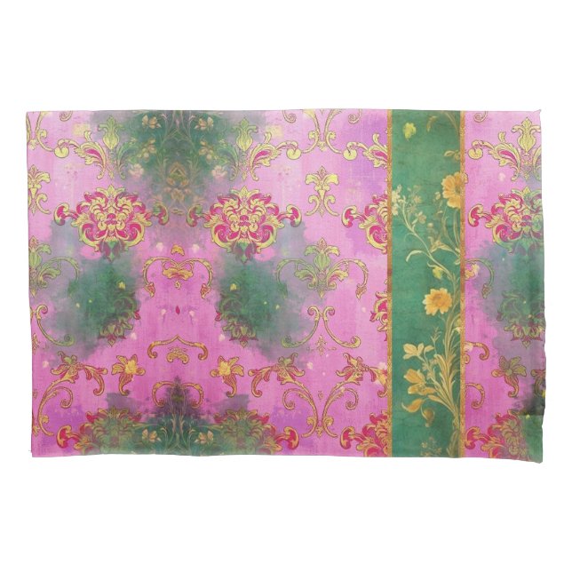 Máscara de Grunge Rosa Selvagem - Pillowcase (Frente)