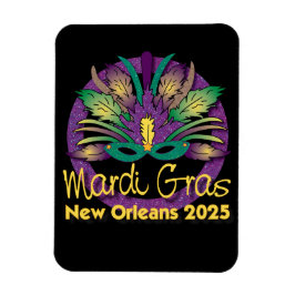 Máscara de Mardi Gras Ímã - 2025 - Nova Orleans