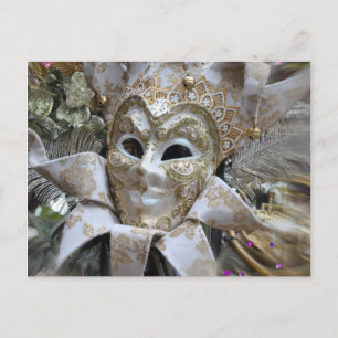Máscara de Mascarada Elegante Cartão Postal