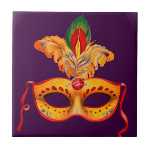 Máscara de mascarada púrpura mardi gras