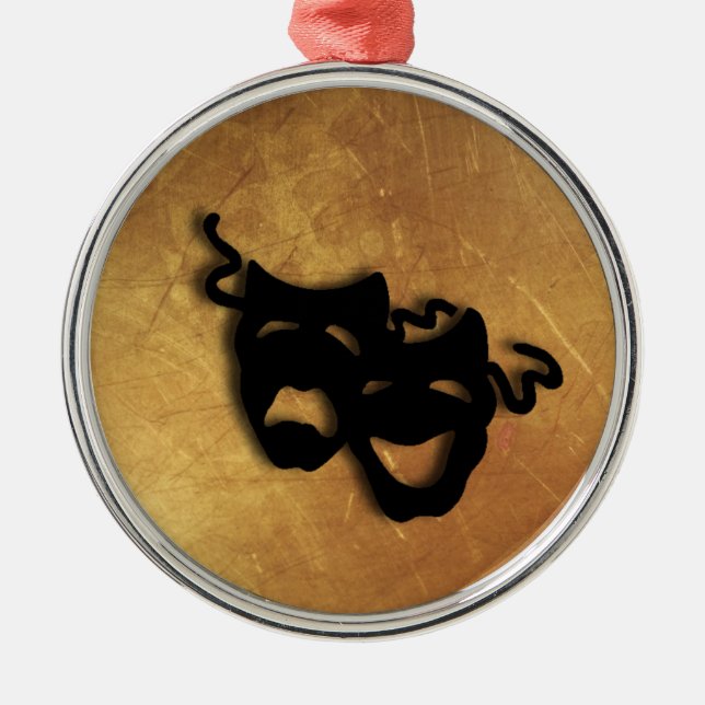 Máscara de Teatro Grego de Comédia e Ornamento Tra (Frente)